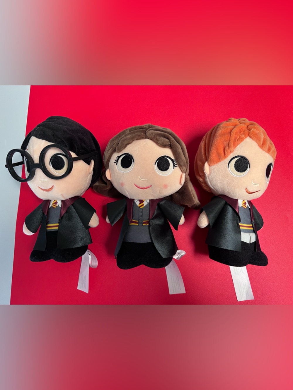Warner Bros. Plush Wizard Trio in Black, Brown, Orange